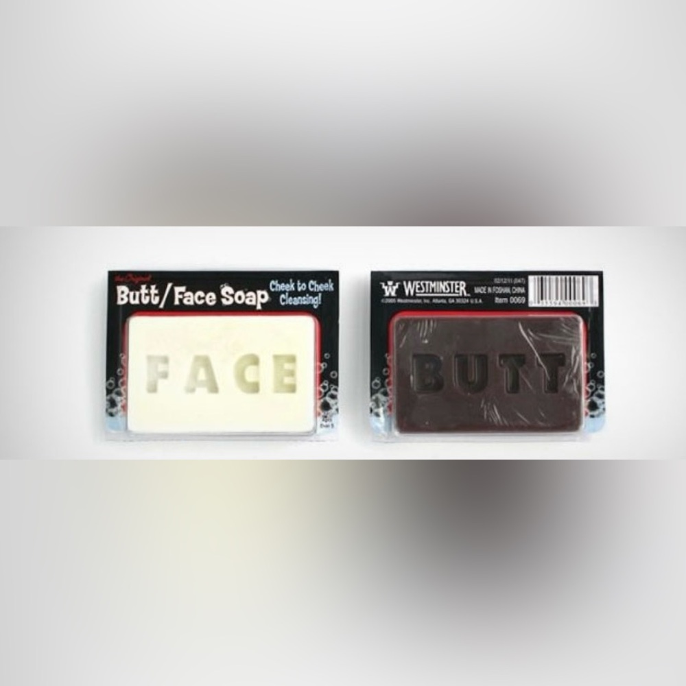 NWT NIB Butt-Face Soap Double-Sided Bar Joke Gag Fun Gift Retired Product HTF